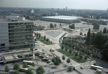 804314 Overzicht van het Jaarbeursplein, de Croeselaan, het Veemarktplein en het complex van de Jaarbeurs te Utrecht, ...